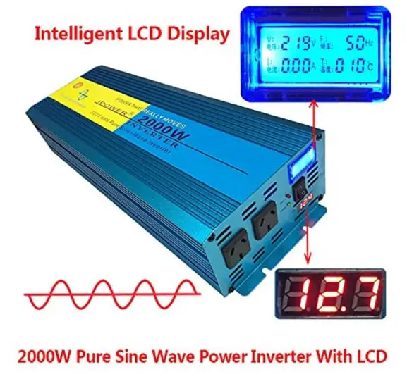Cantonape 2000W/4000W(Peak) Pure Sine Wave Power Inverter
