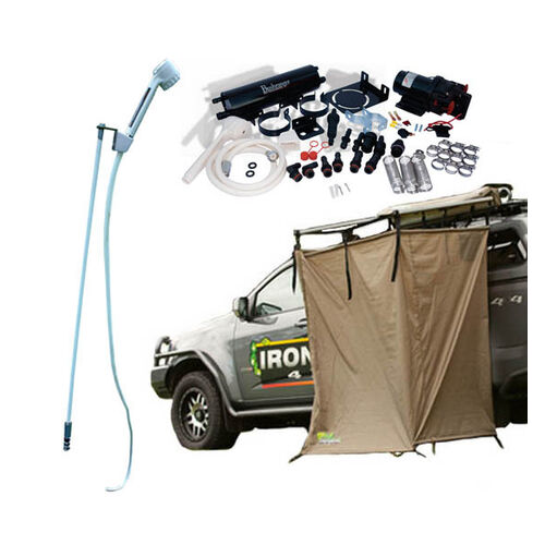 Bushranger Hot Water Camping Shower Kit Bundle Bright Camping