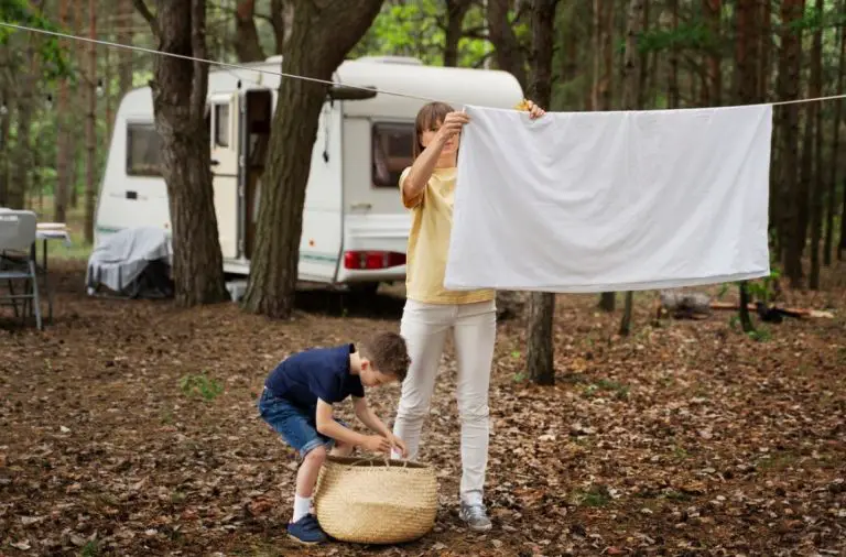Camping clothesline